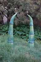 Horns - Garden Scultures by Taos artist Mandy Stapleford