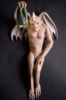 Bat Girl - Clay Wall Sculpture by Mandy Stapleford Taos New Mexico