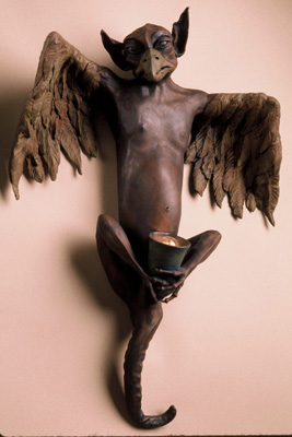 Griffin - Figurative Clay Sculpture by Mandy Stapleford