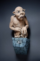 Lester - Clay Wall Art Scultpure by Mandy Stapleford Clay Artist