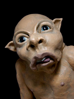 image: Lester - Figurative Clay Scultpure for Walls By <b>Mandy Stapleford</b> Taos - lester_detail